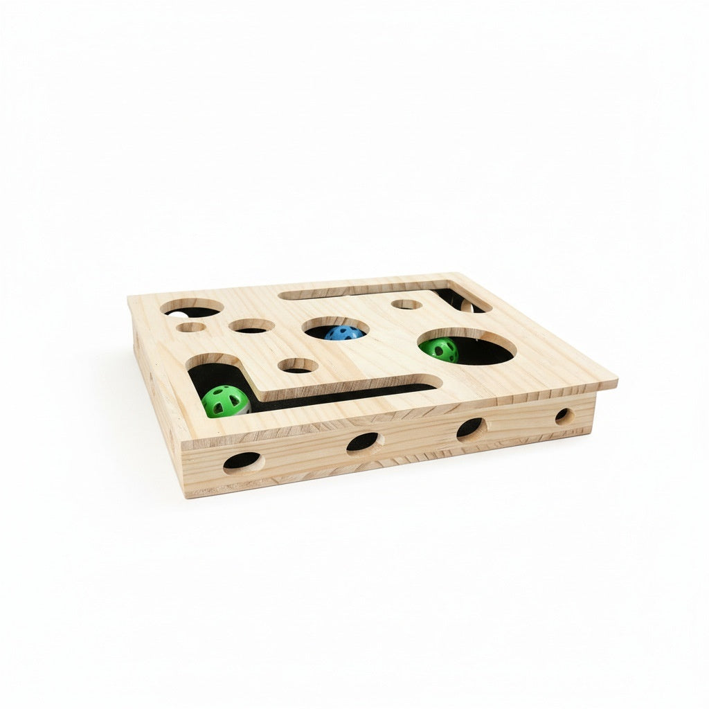 Entertainment And Scratching Combo Tautaus Solid Wood Maze